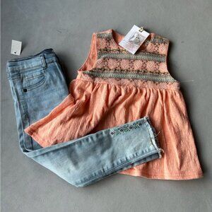 Jessica Simpson ~ Jeans  Sleeveless Top ~ Girls Size 4T